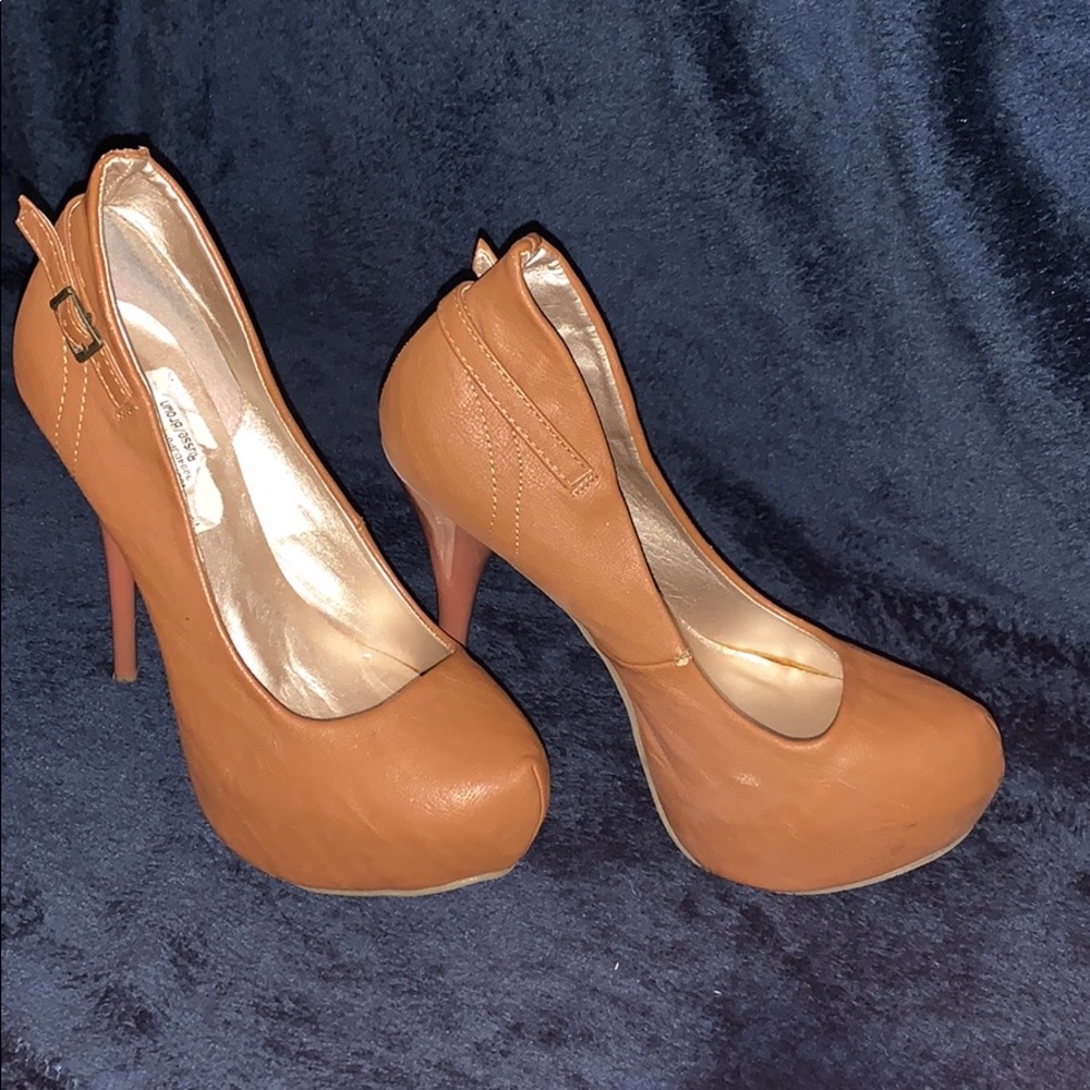 Tan Charlotte Russe size 7 platform heels